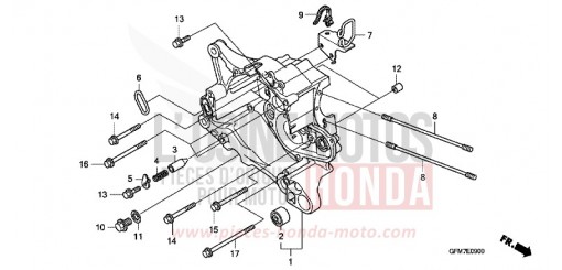 RIGHT CRANKCASE NHX110WH8 de 2008